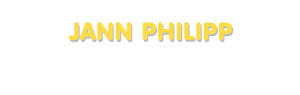 Der Vorname Jann Philipp